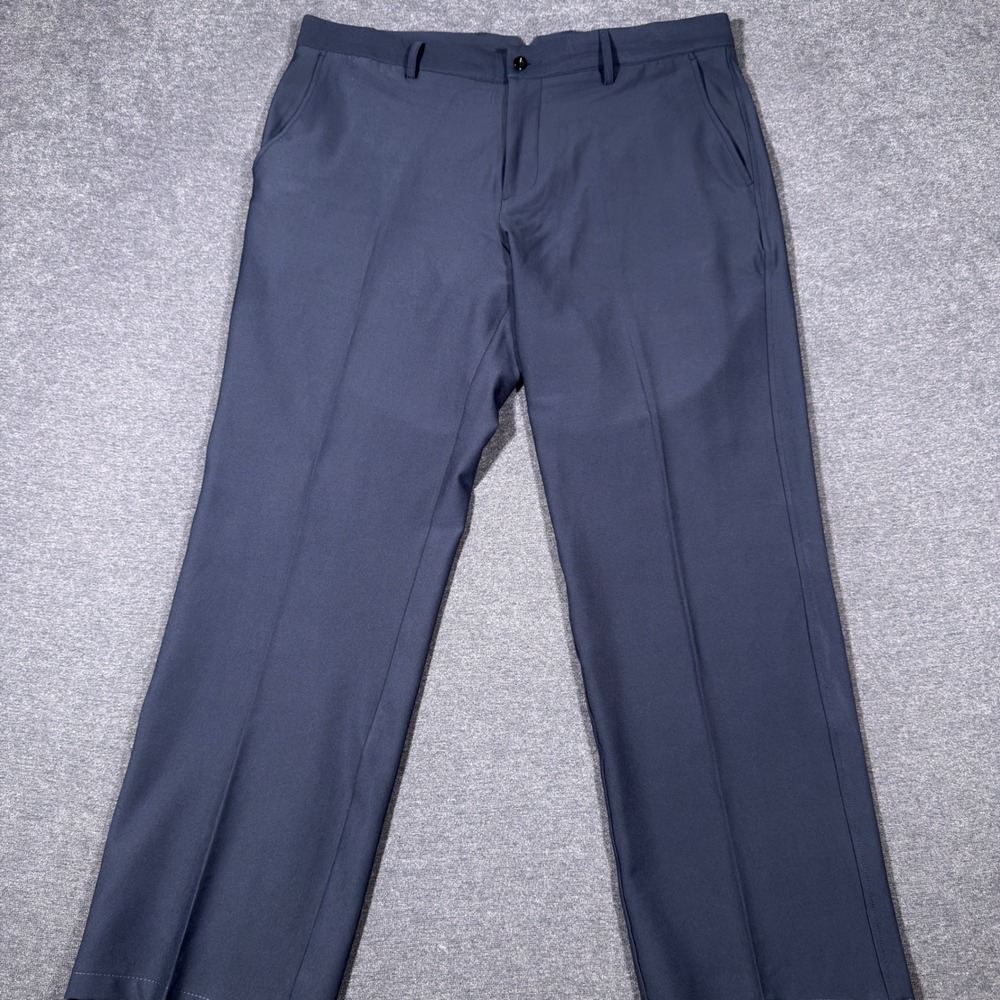 Dunning Golf Pants Mens 36x30 Navy Blue Stretch Performance Flat‎ Front Trousers